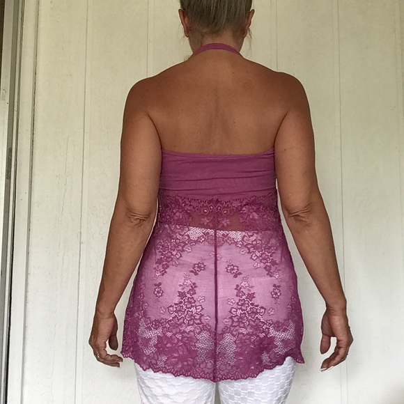 LA PERLA PURPLE LACE BABYDOLL LINGERIE SLIP SIZE 12 - Picture 3 of 16